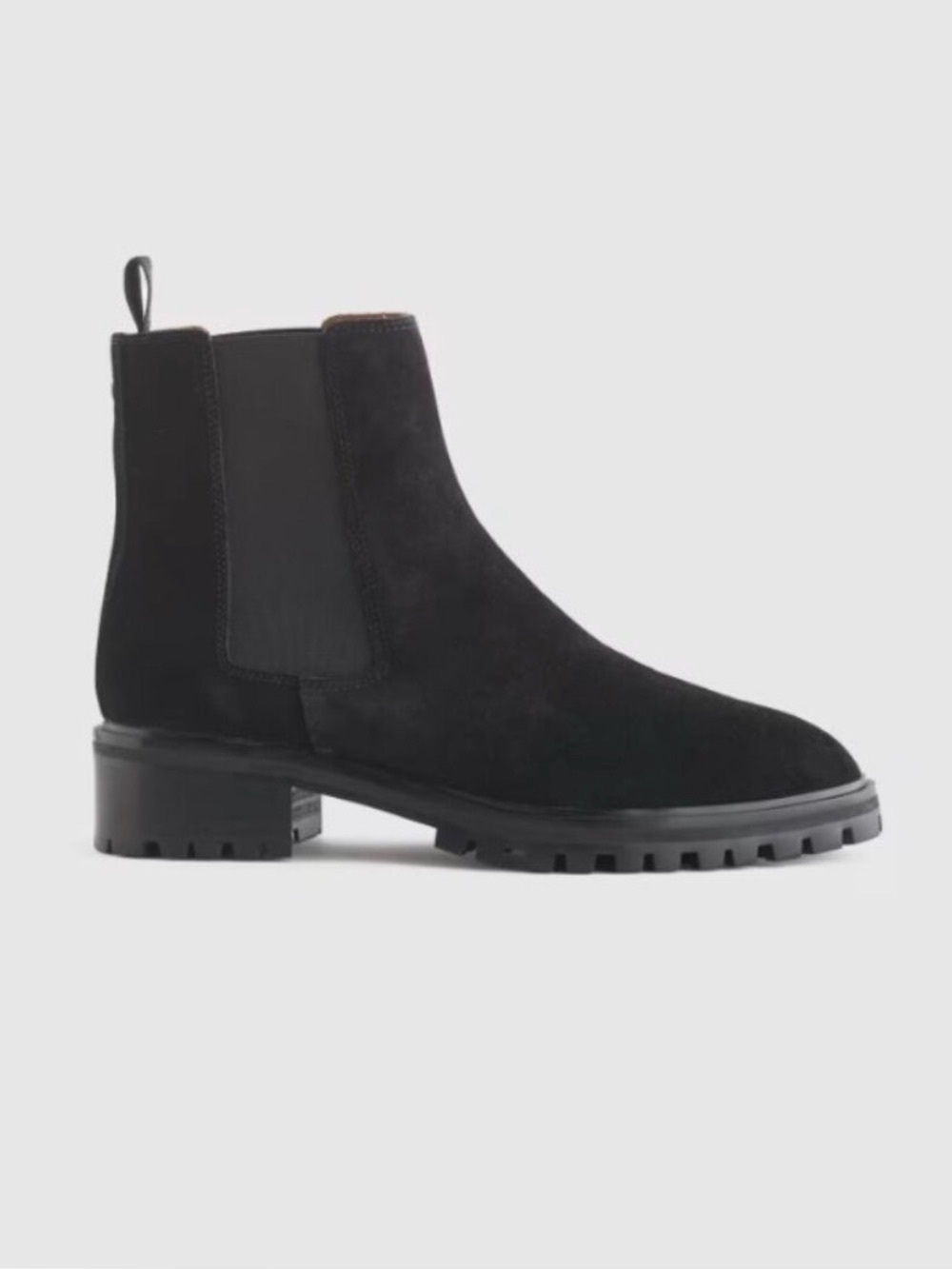 Quince black suede Chelsea boots. Size 7. NWT.
